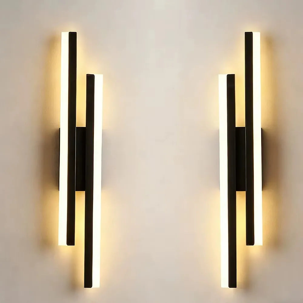 Modern Black LED Wall Wall Lamp – Minimalist Bedside & Living Room Light